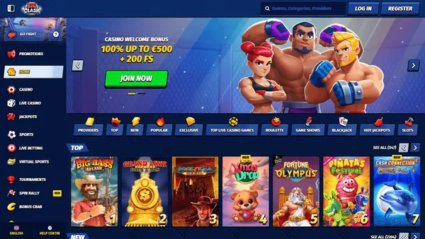 BigClash Casino homepage