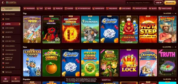 Casoola Casino on mobile